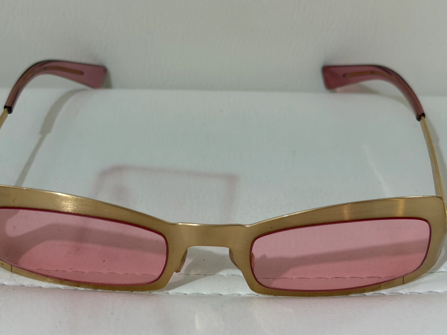 CHANEL Sunglasses Pink Lenses Gold Frame with Case - photo 4