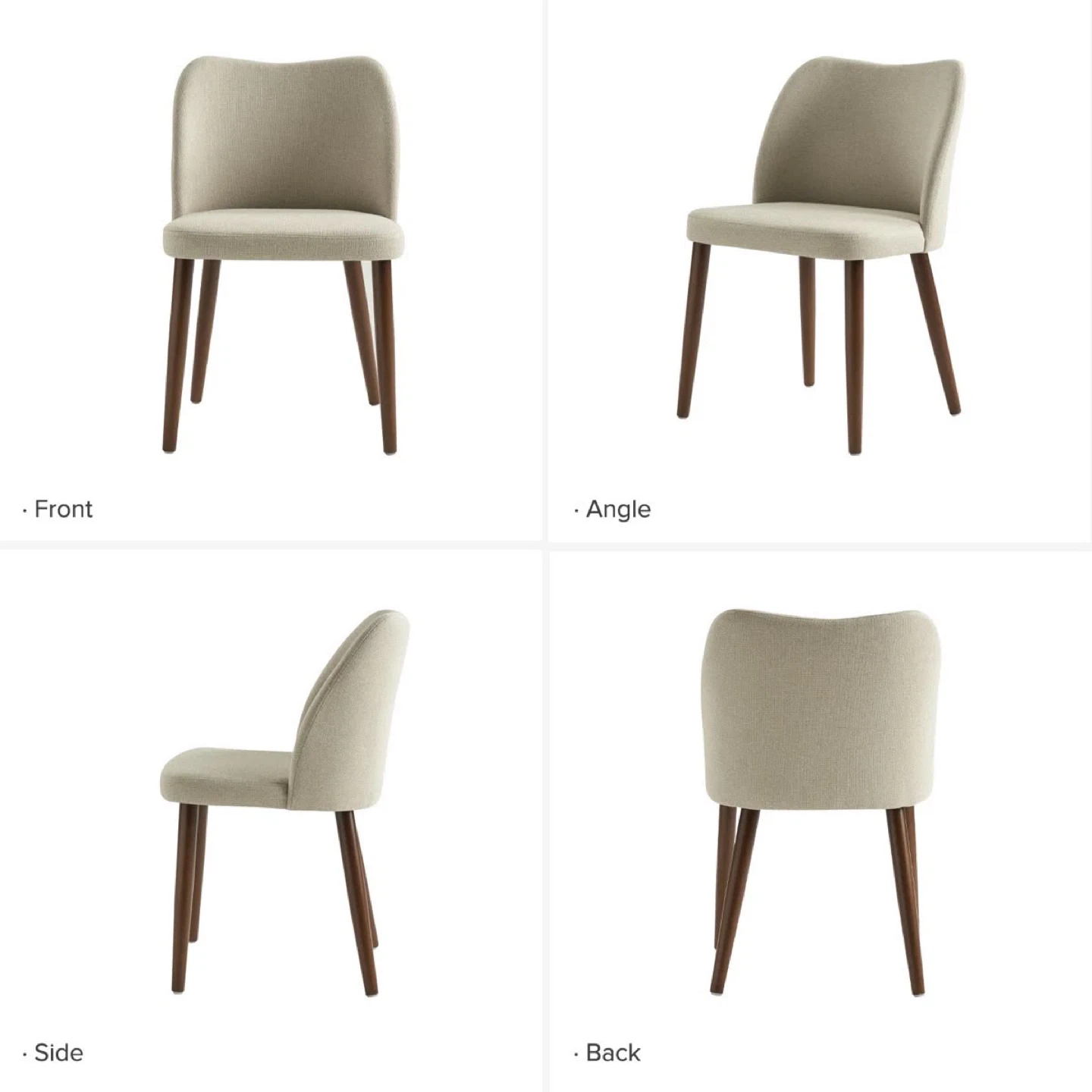 Set of 4 Beige Upholstered Dining Chairs $60 Each - photo 5