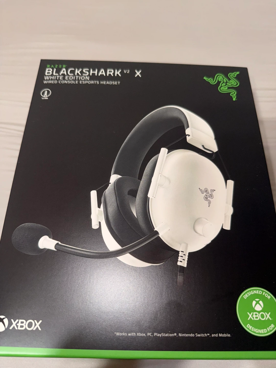 Razer Blackshark V2 X White Edition Wired Gaming Headset