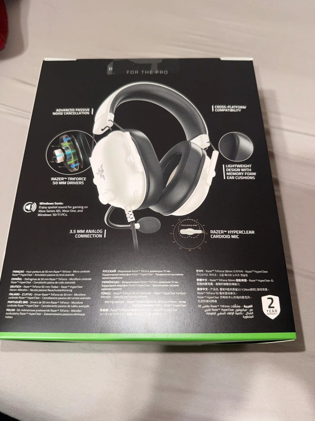 Razer Blackshark V2 X White Edition Wired Gaming Headset - photo 2