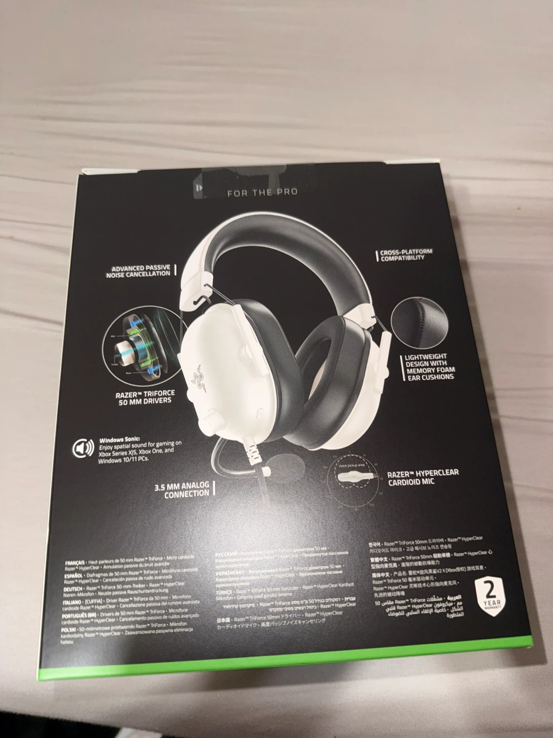 Razer Blackshark V2 X White Edition Wired Gaming Headset - photo 3