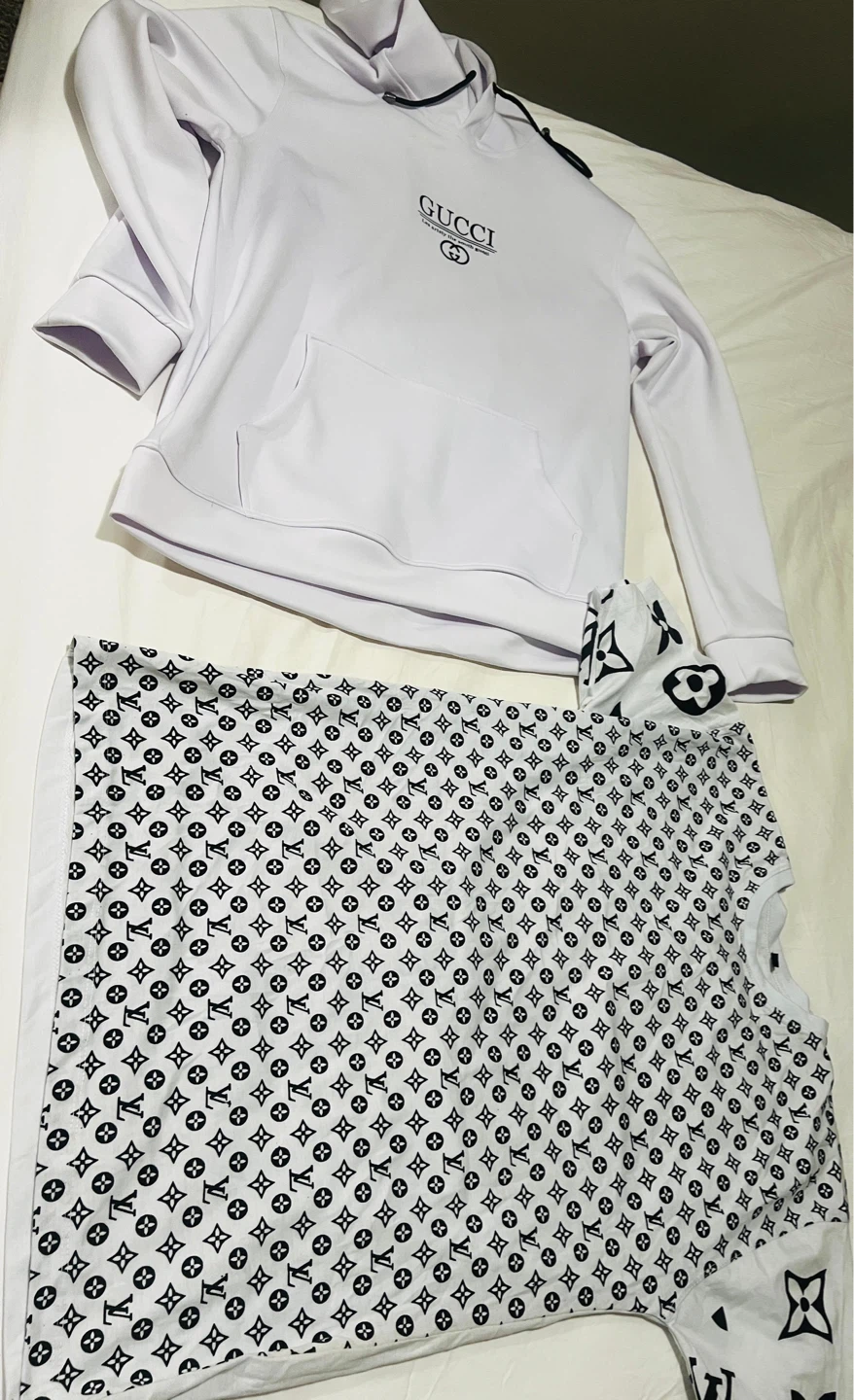 Louis Vuitton & Gucci T-Shirts and Hoodie Bundle