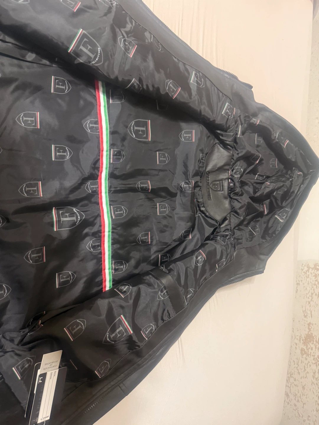 F Collections Black Leather Jacket - photo 2