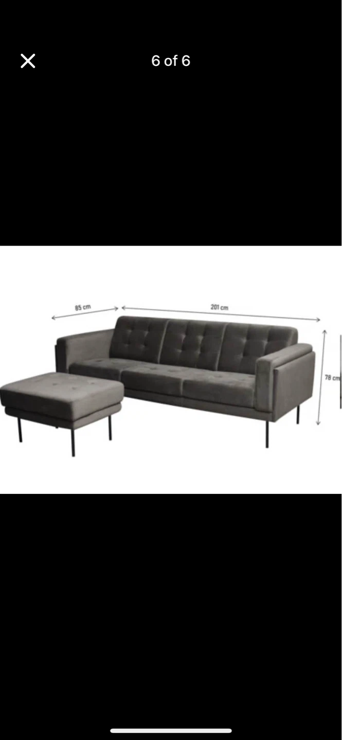 Grey Sofa with Ottoman - photo 5