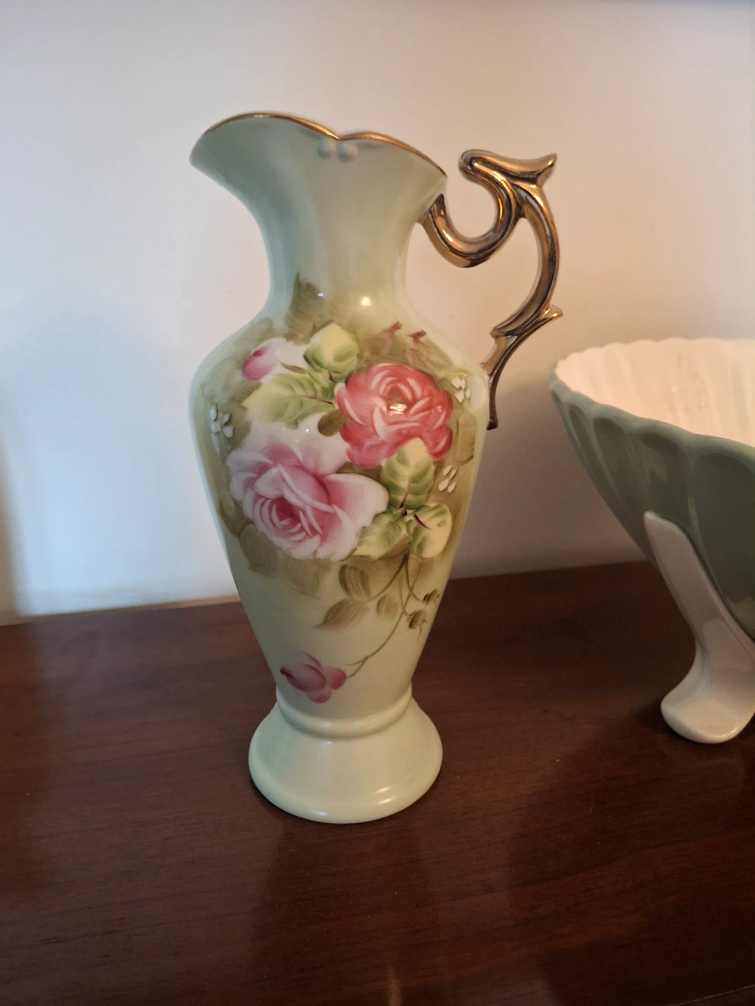 Lefton China jug- Heritage Rose design