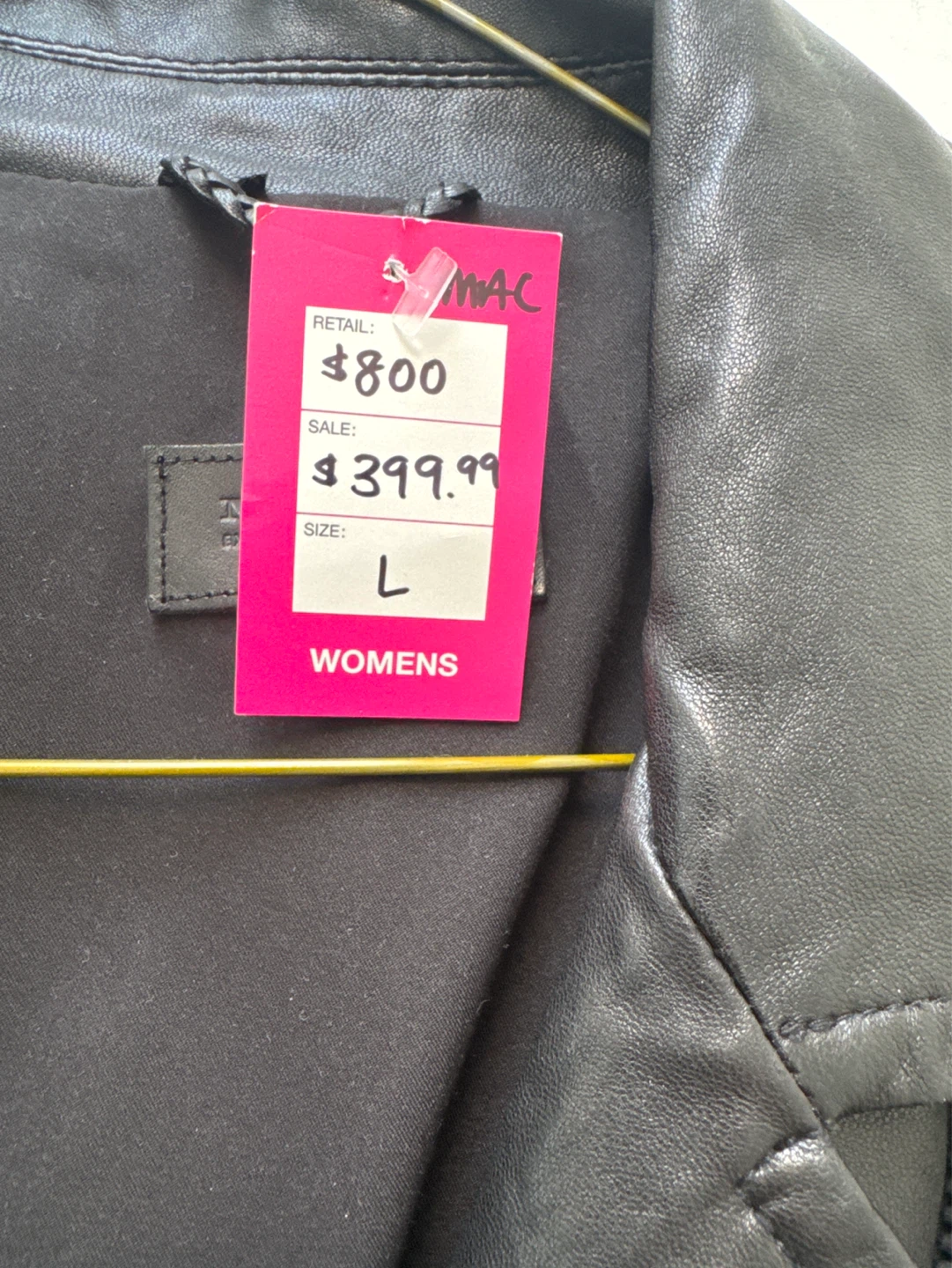 Mackage FLORICA-A Leather Moto Jacket Black Size L ⚽️ - photo 5