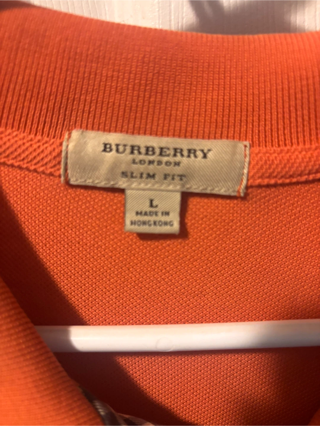 Burberry London Slim Fit Polo Shirt - Orange - Size L - photo 3
