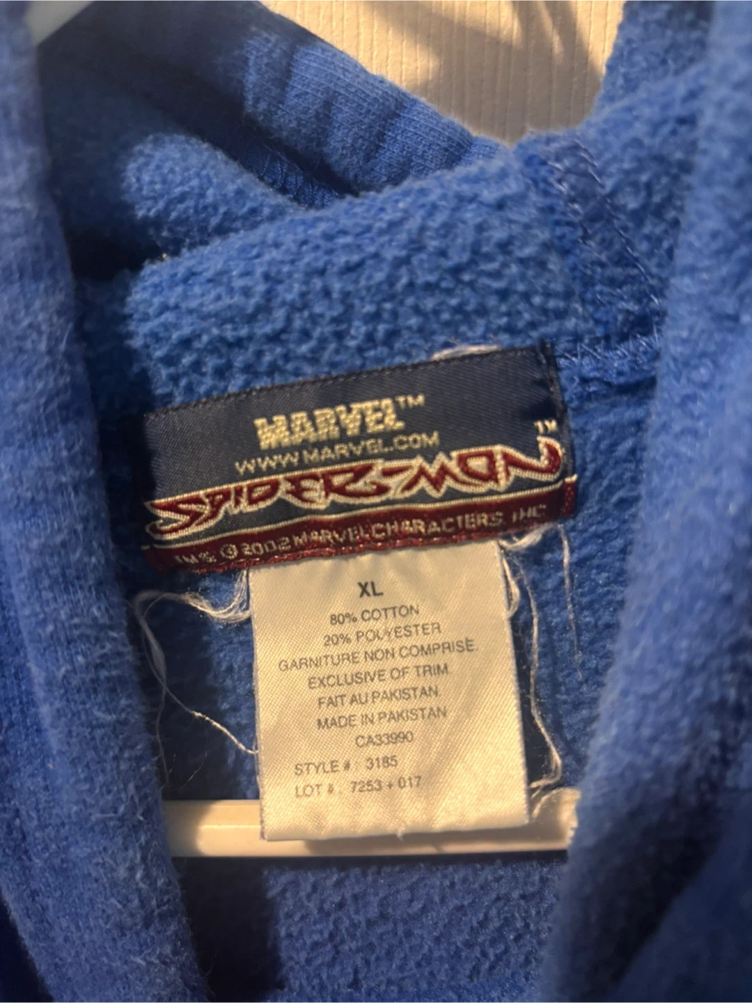 Spider-Man Blue Hoodie 2002 - photo 3