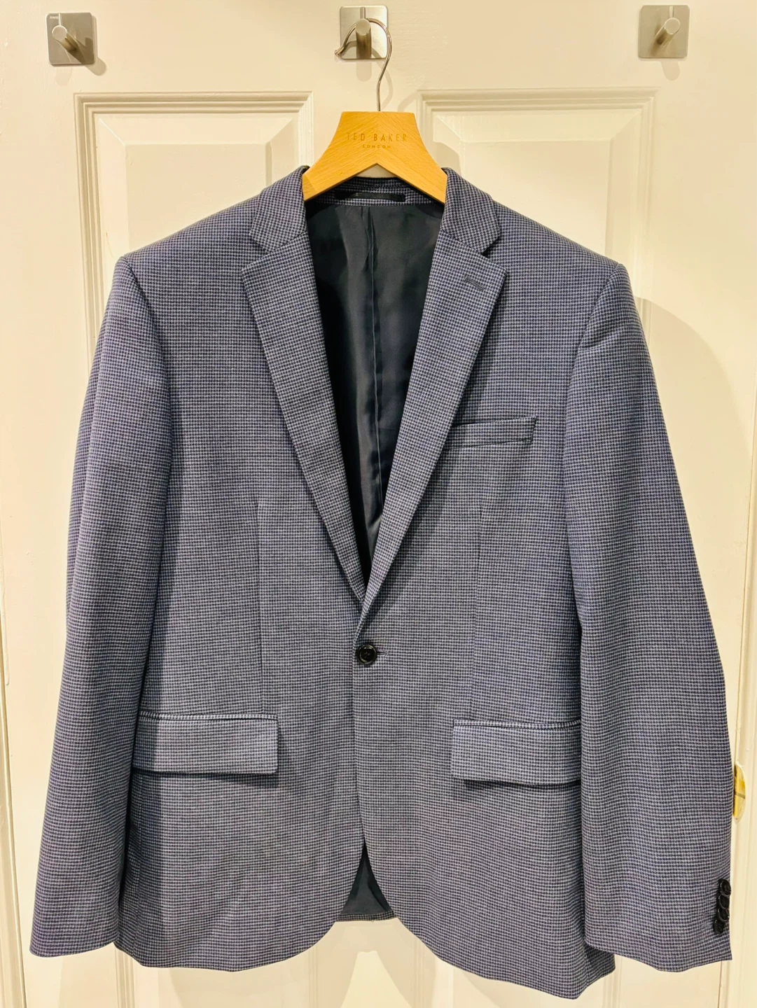 H&M Blue Houndstooth Blazer - 38R⚽️