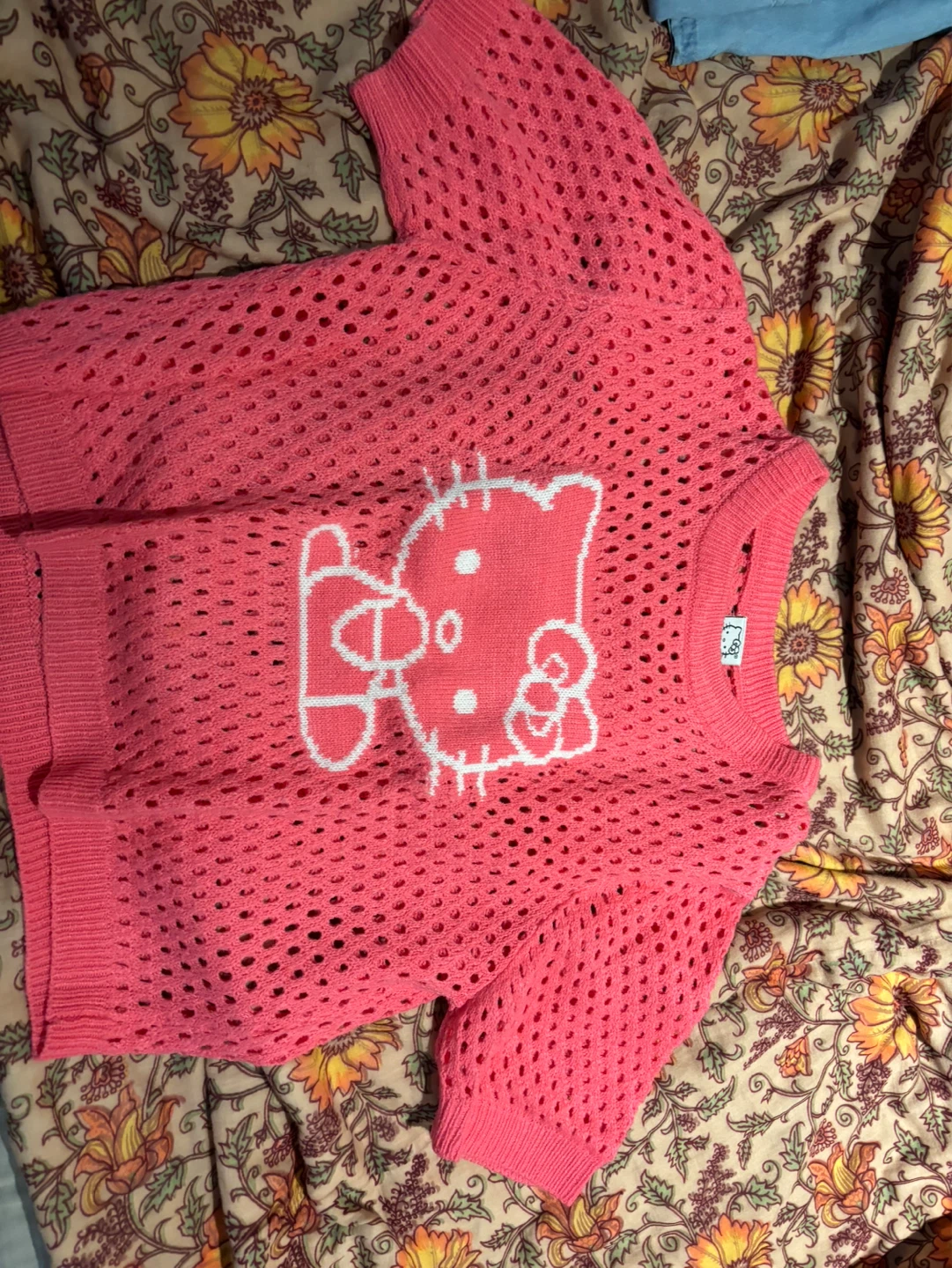 ⚽️Hello Kitty Crochet Sweater - Pink