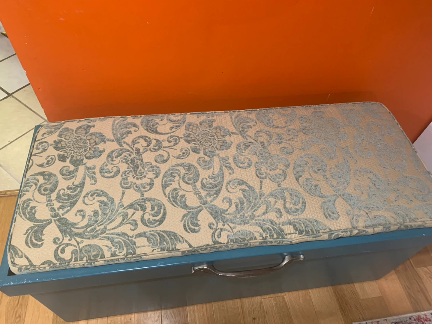 Blue Storage Chest with Cushion - photo 2