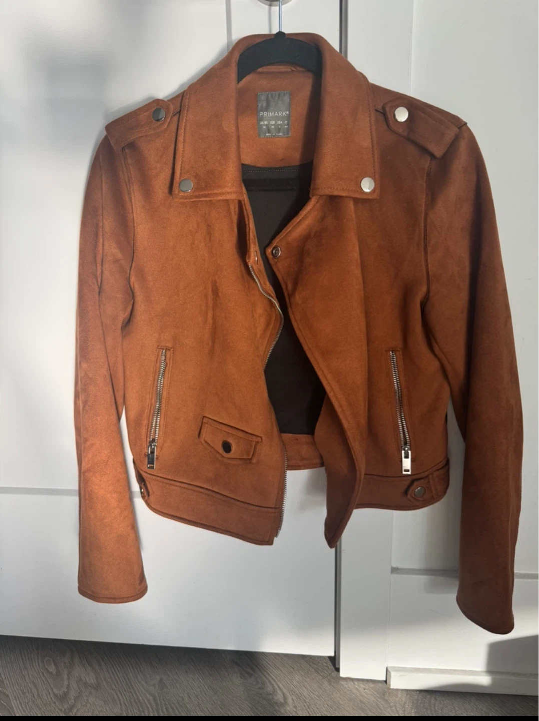 Primark Suede Biker Jacket - size 8