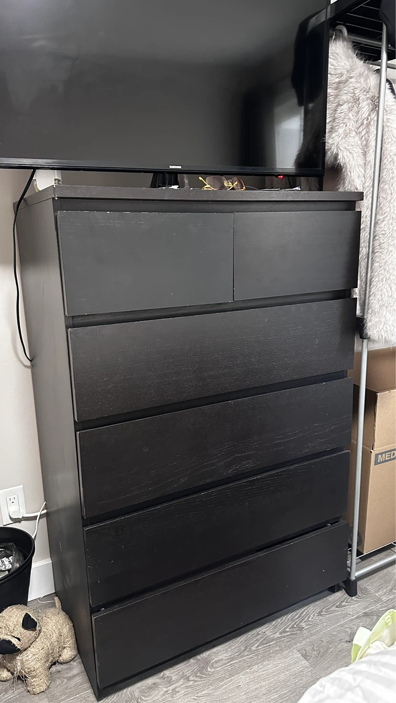 Black 6-Drawer ikea malm Dresser