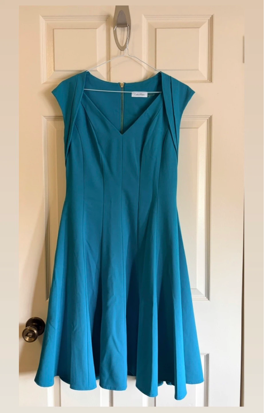 Calvin Klein Teal Dress Sz 6 ⚽