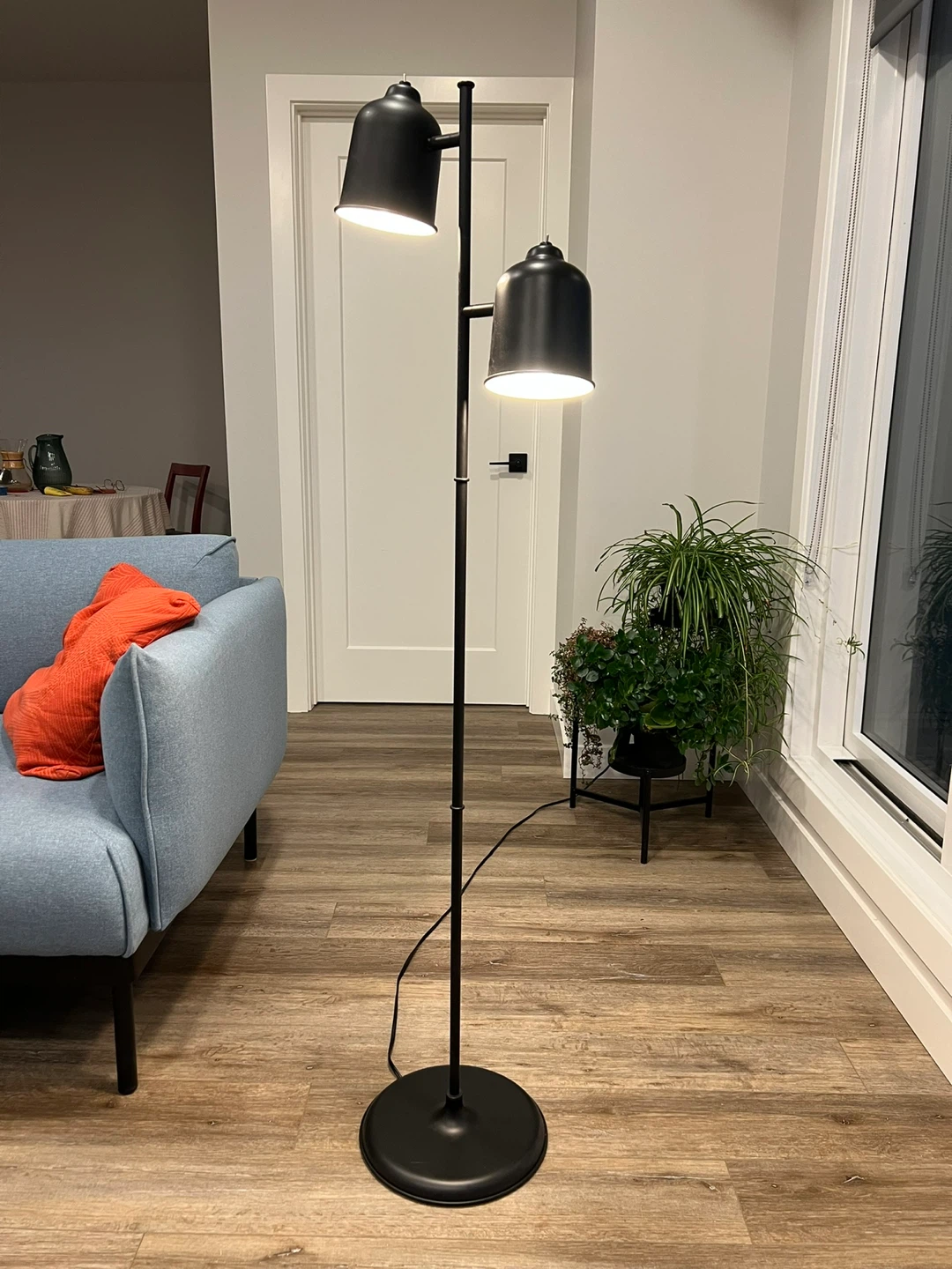 IKEA Anthracite Double-Head Floor Lamp Klövig - photo 4