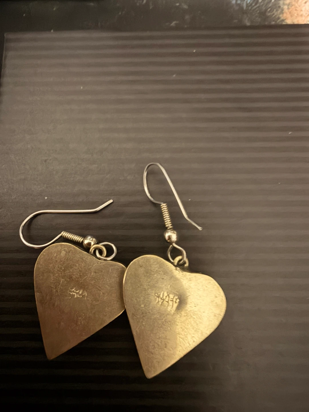 Heart Shaped Abalone Shell Earrings vintage - photo 3