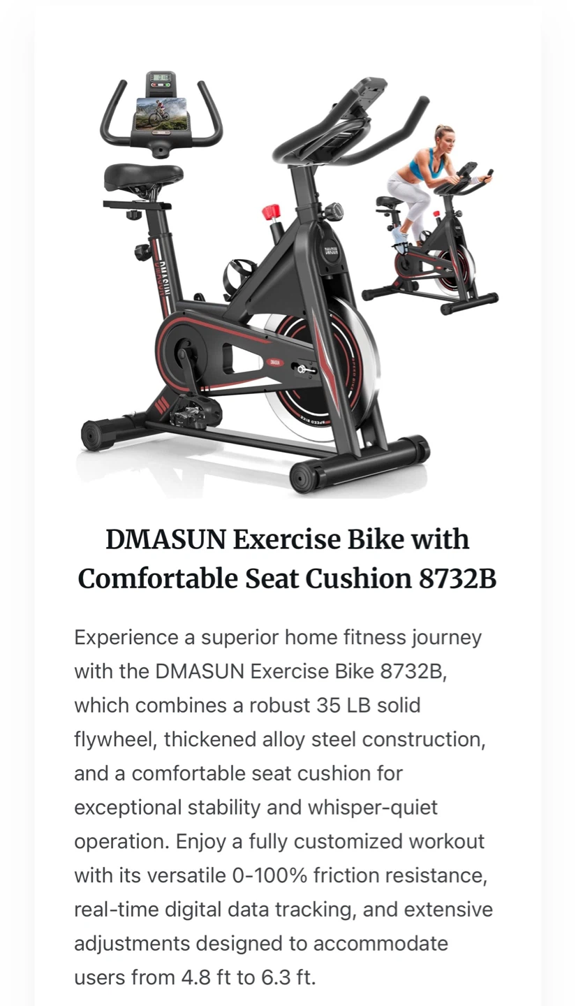 DMASUN Exercise Bike Model 8732B