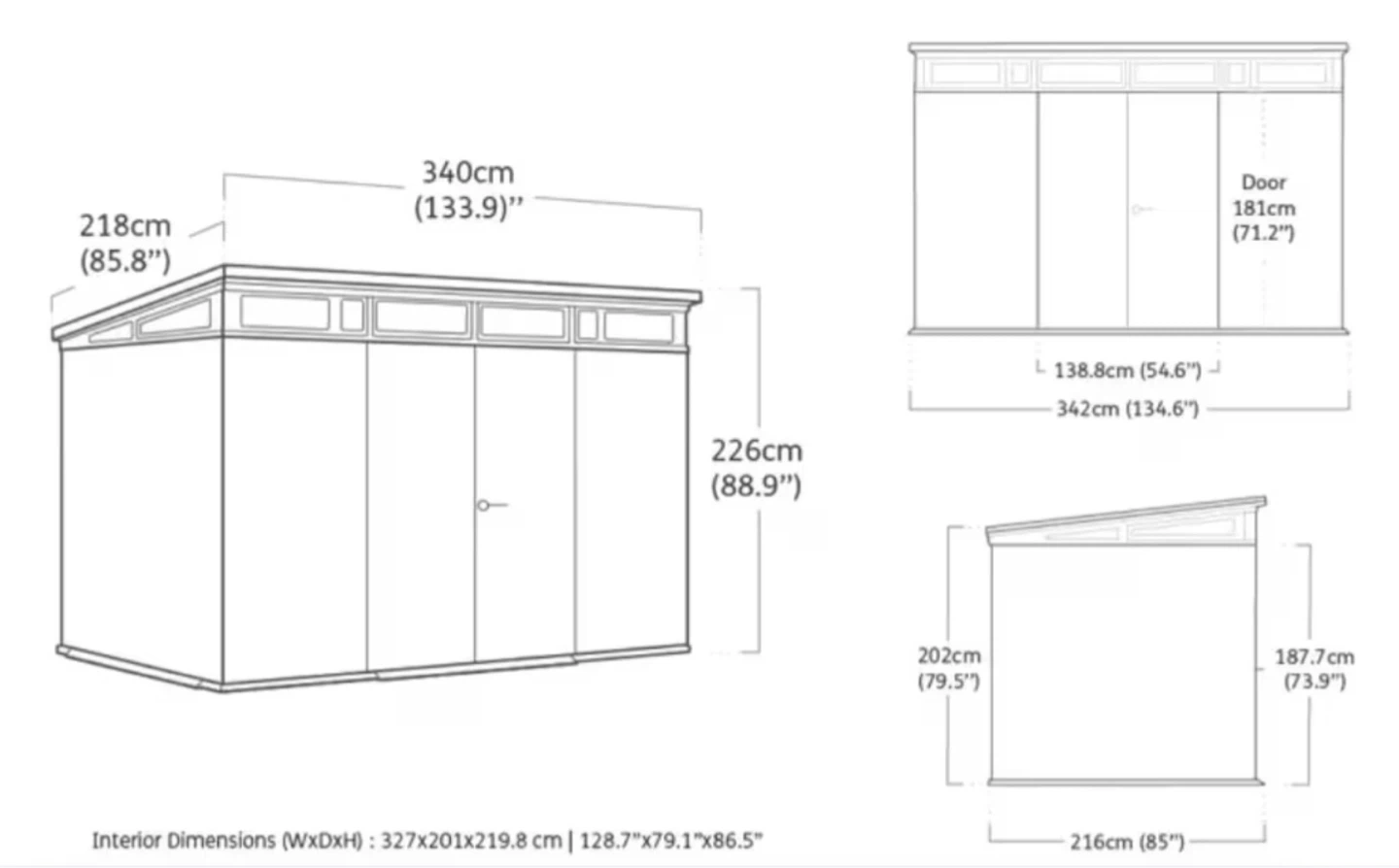 Signature 11x7 Storage Shed - Walnut - photo 2