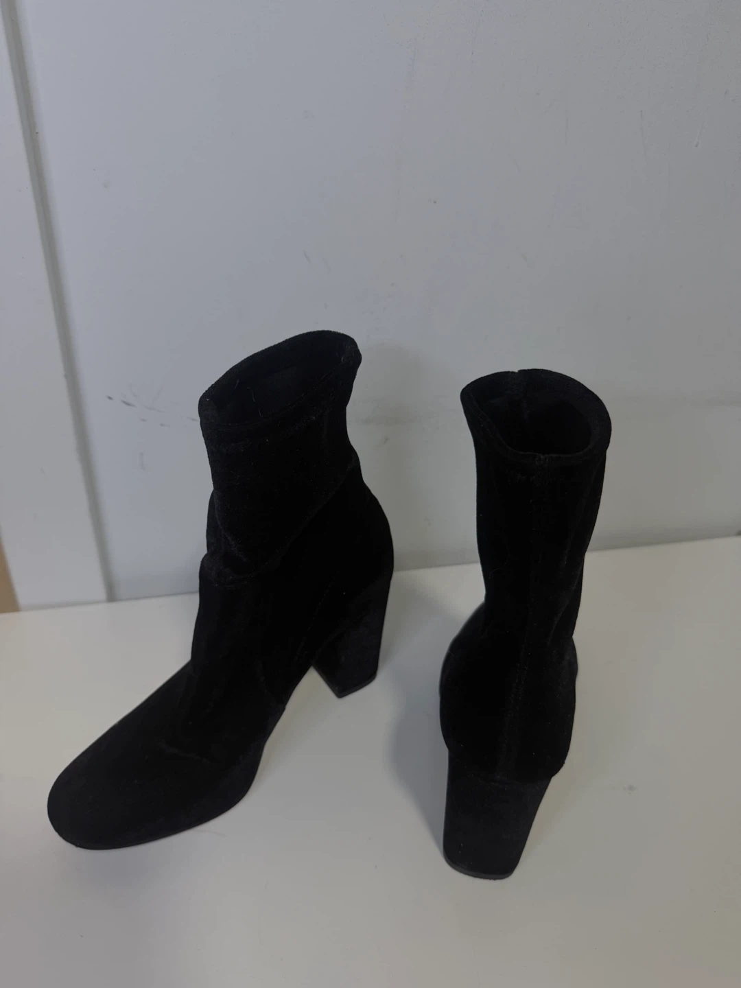 Black Velvet Ankle Boots - photo 3