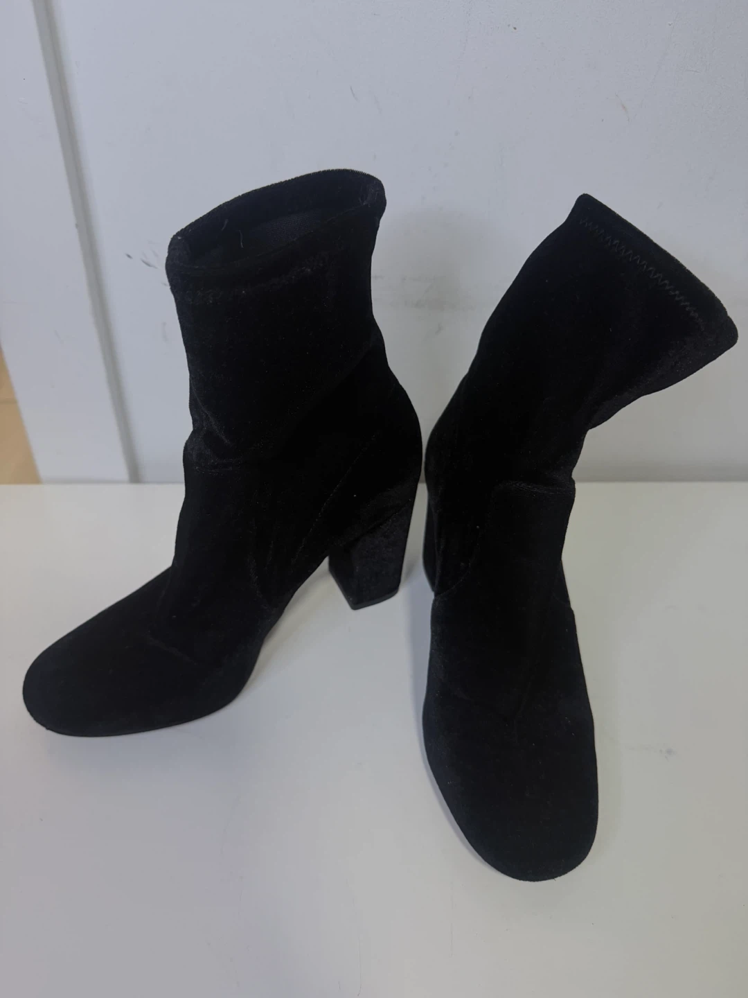 Black Velvet Ankle Boots