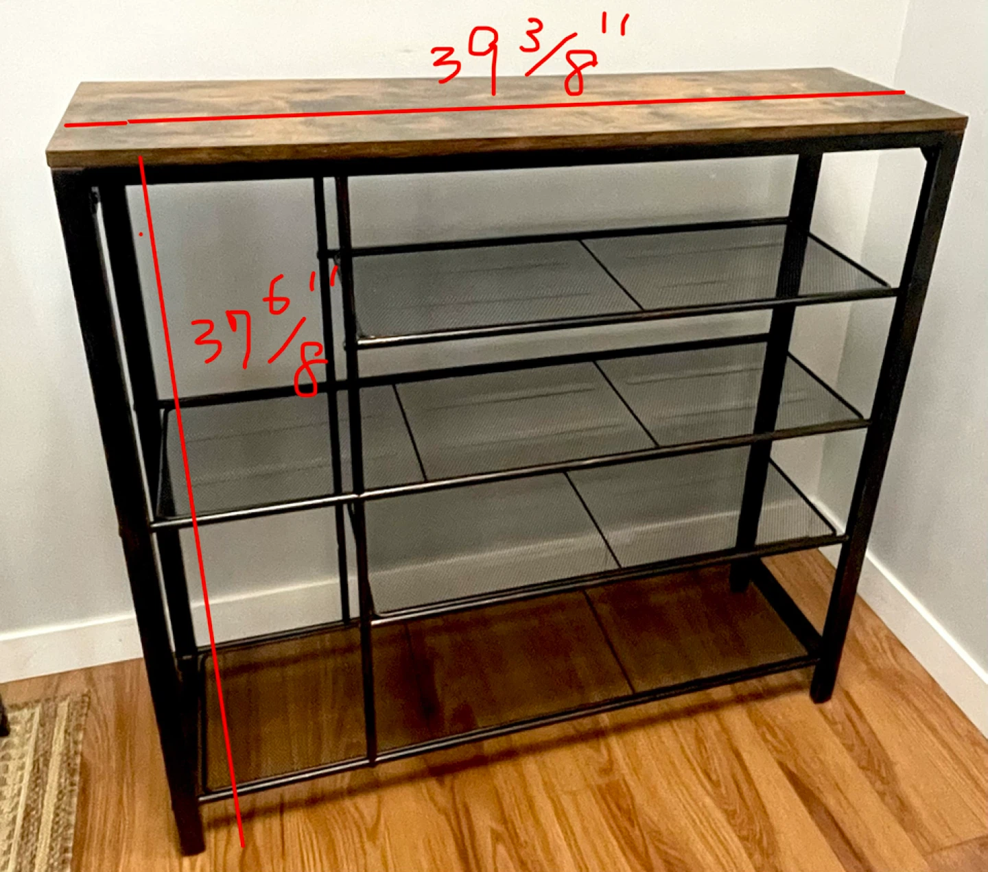 Rustic Industrial Style Shoe Rack / Console Table