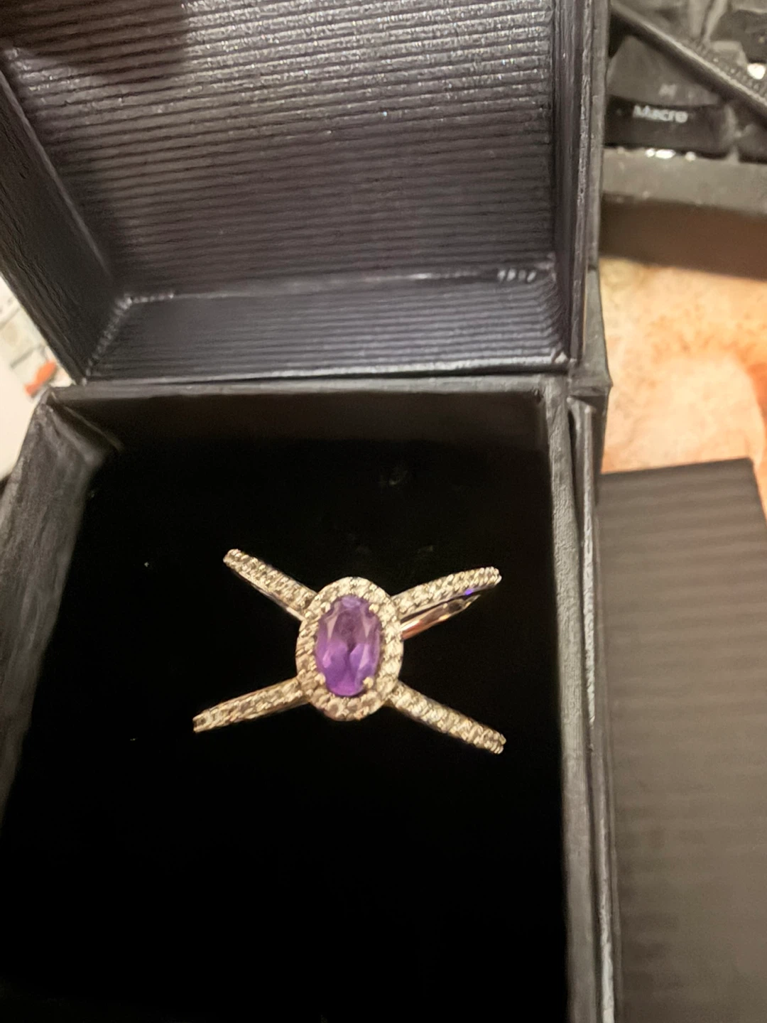 Sterling silver 925 oval Amethyst ring size 6,5 - photo 4