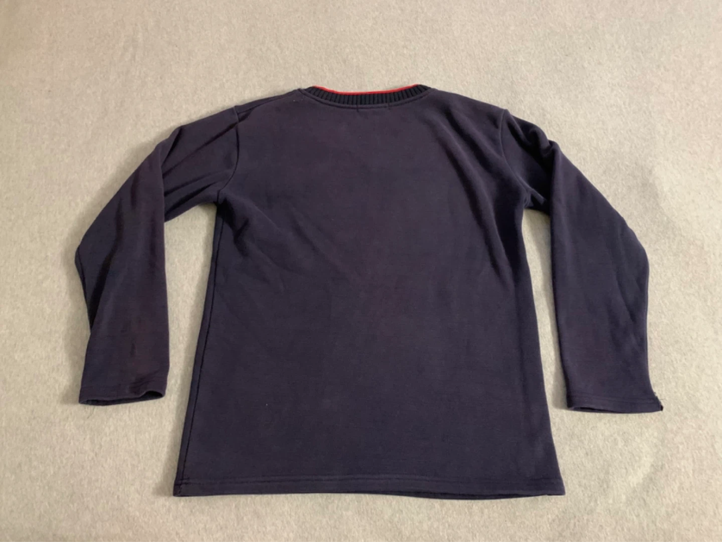 Small Navy Sweater - SLEEVE CUFF NEEDS STITCHING ⚽️ - photo 2