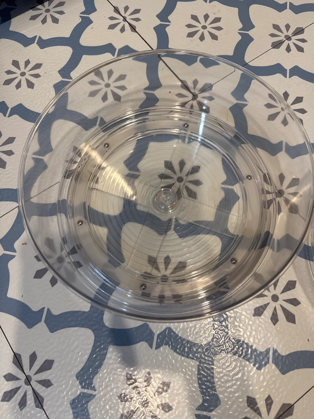 Clear Plastic Lazy Susan Turntable (Set of 2) - photo 2