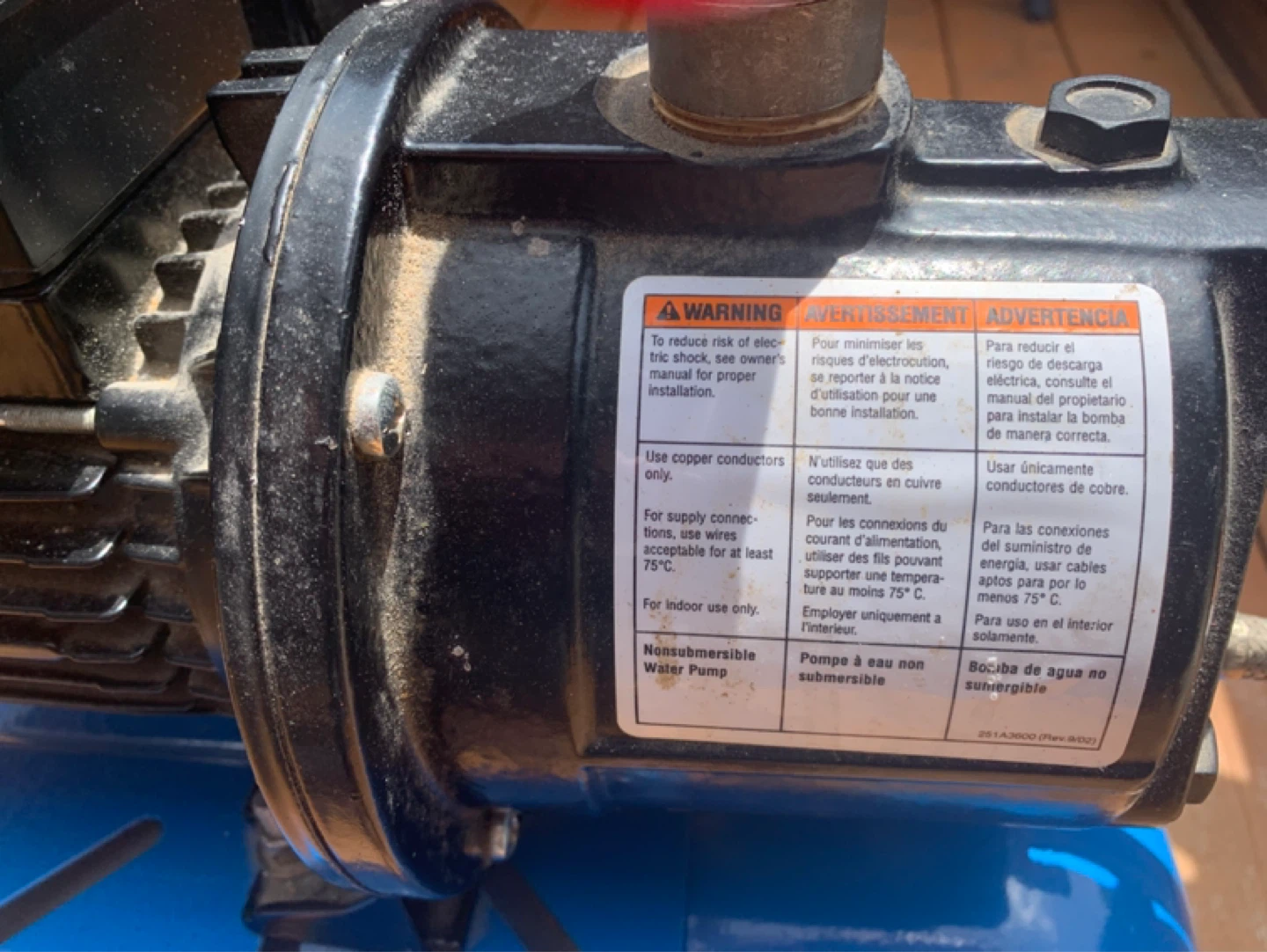 Water Pump with Blue Tank