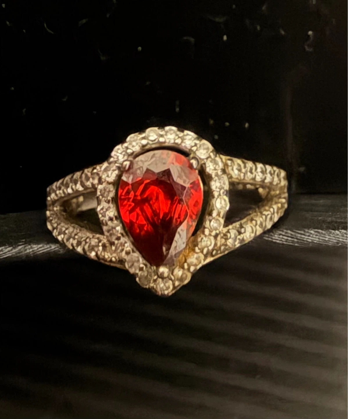 Sterling silver 925 Red Gemstone Ring size 6