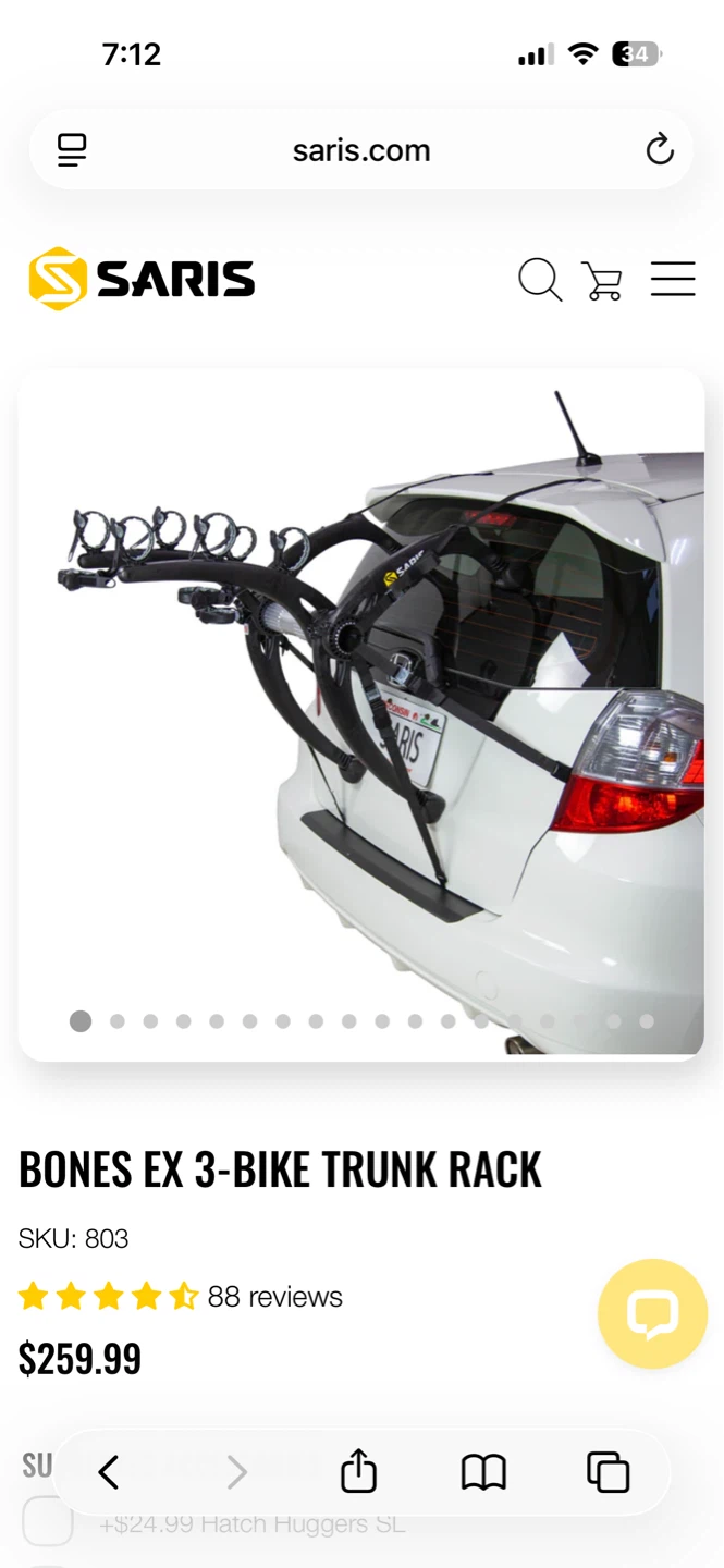 Saris Bones EX 3-Bike Trunk Rack - photo 3