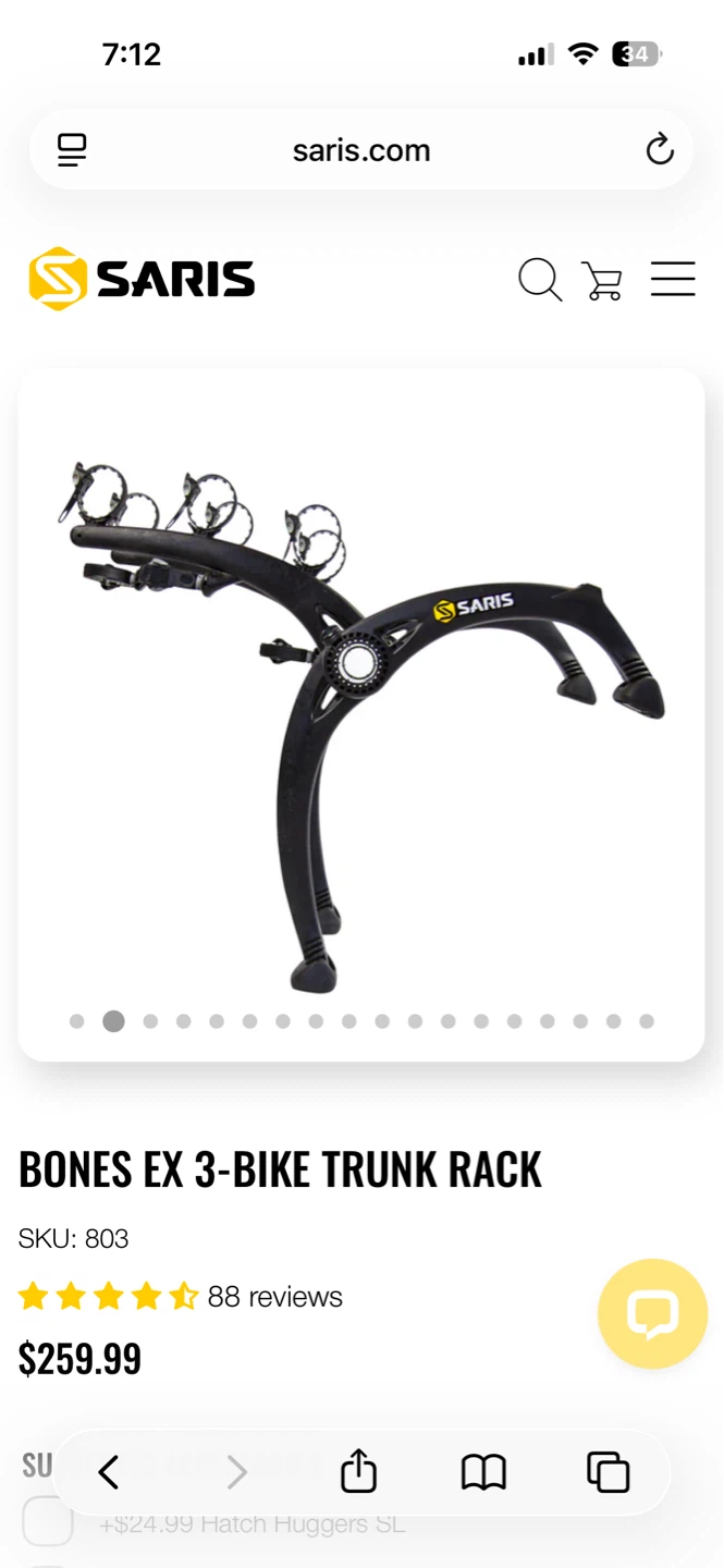 Saris Bones EX 3-Bike Trunk Rack - photo 4