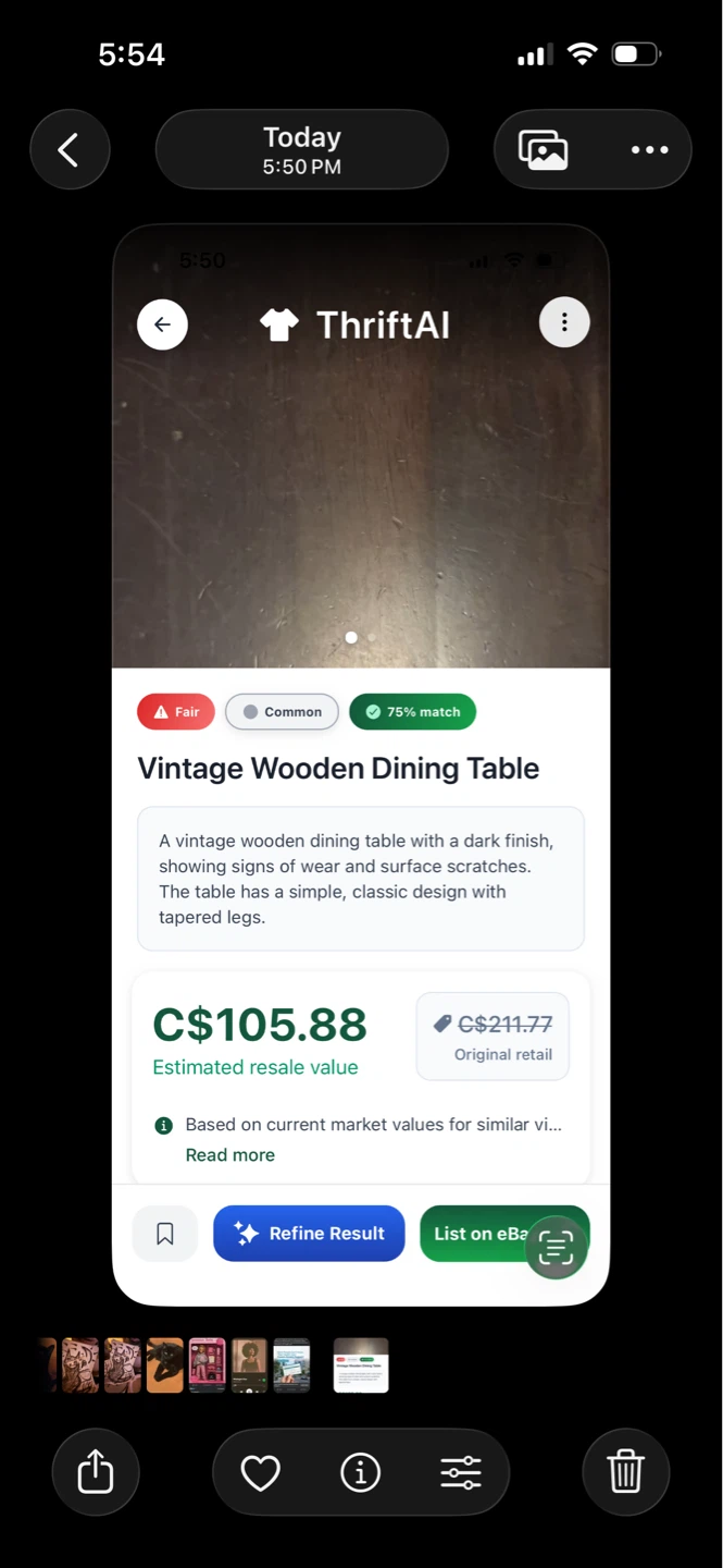Dark Wood Dining Table - photo 3