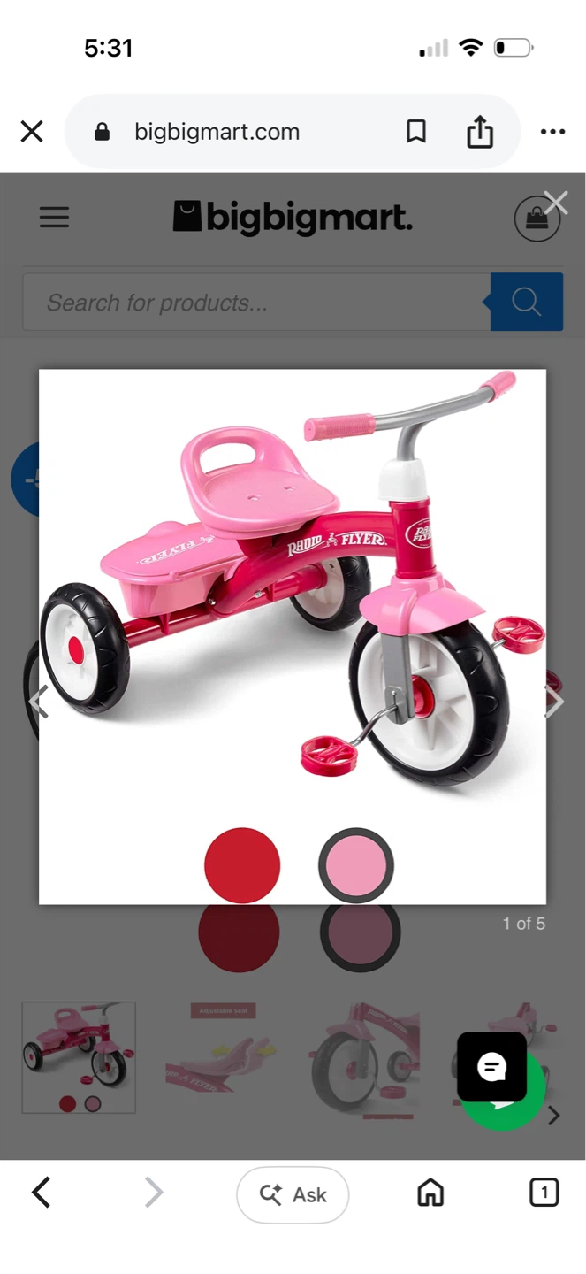 Pink Radio Flyer Tricycle - photo 2