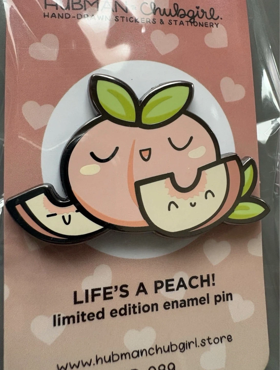 Hubman and Chubgirl Enamel Pin Life’s A Peach ⚽️ - photo 3