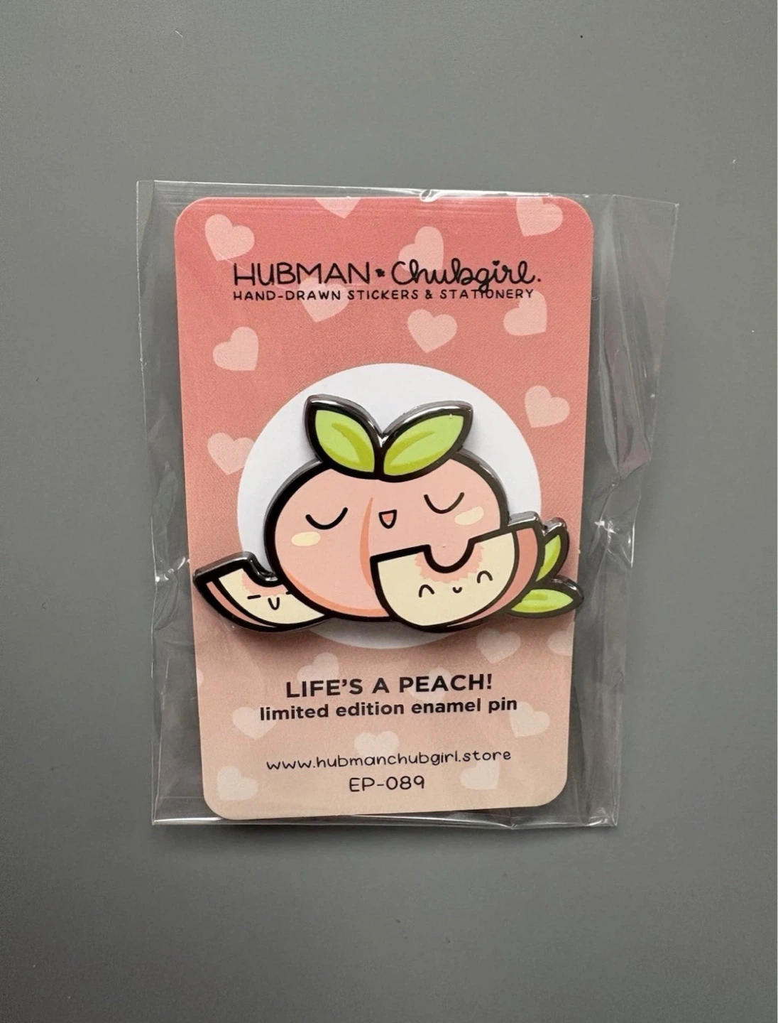 Hubman and Chubgirl Enamel Pin Life’s A Peach ⚽️