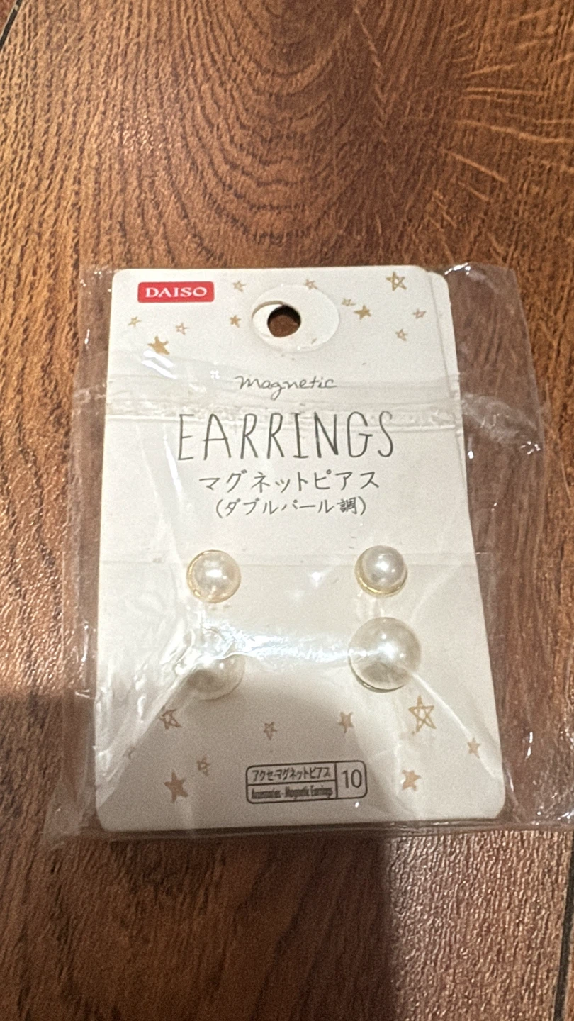 ⚽ bought From Singapore Daiso Magnetic Pearl Earrings