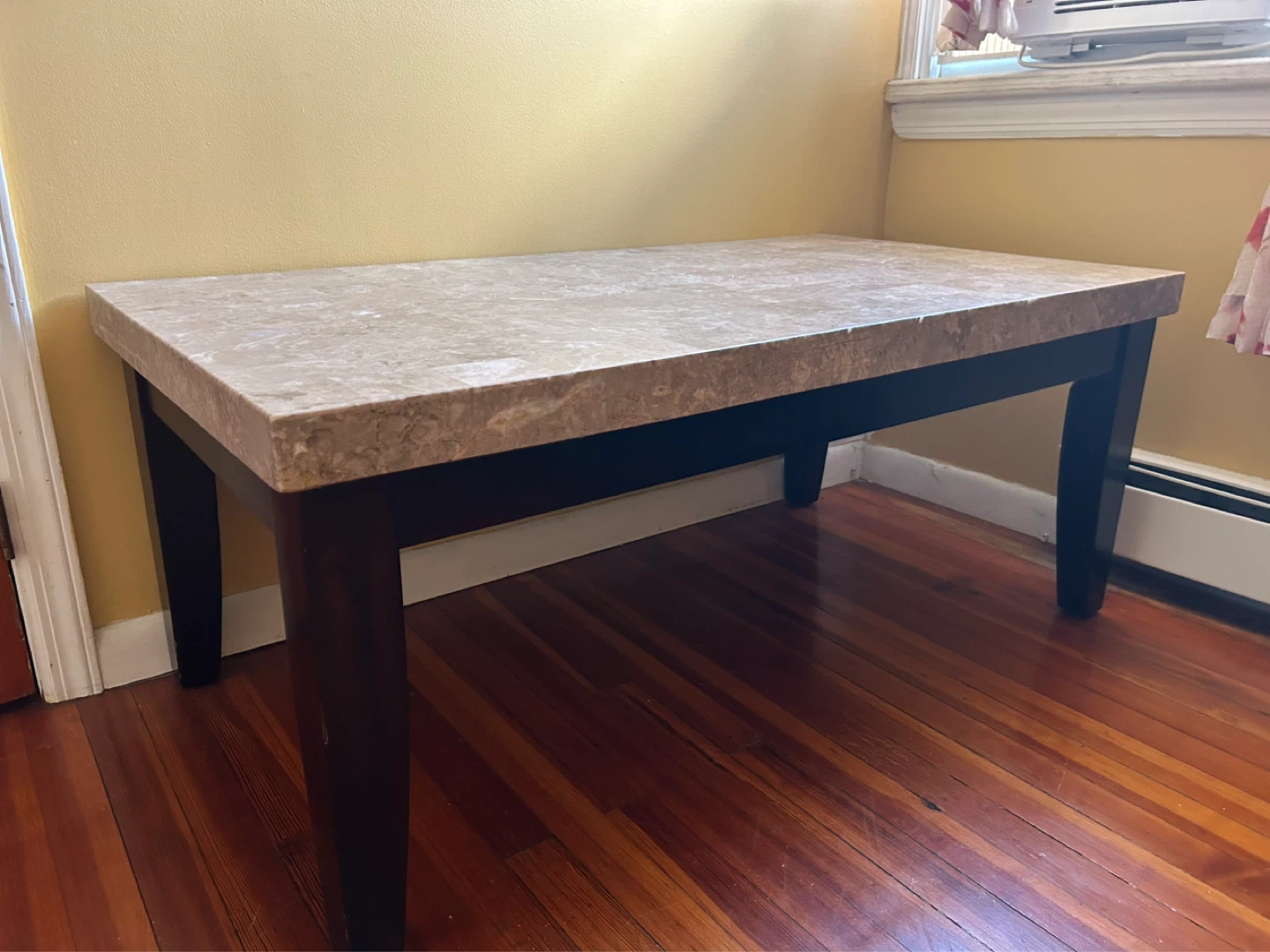 Marble look entertainment console with fireplace - photo 2