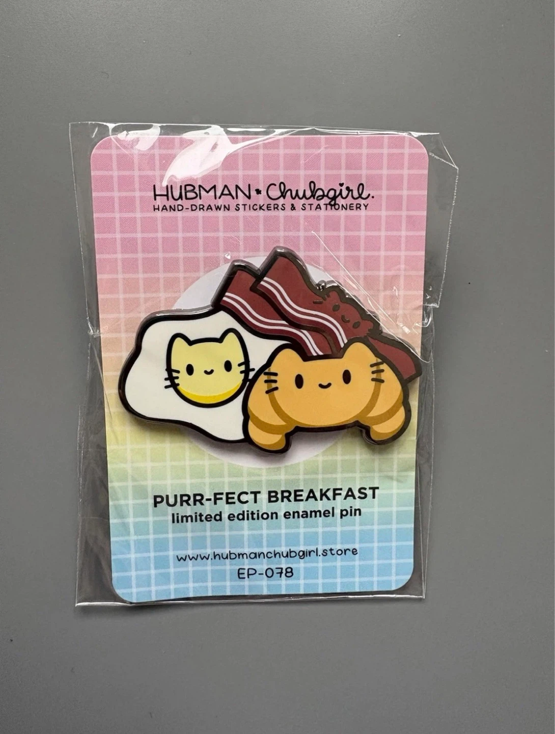 Hubman and Chubgirl Enamel Pin - Purr-fect Breakfast ⚽️
