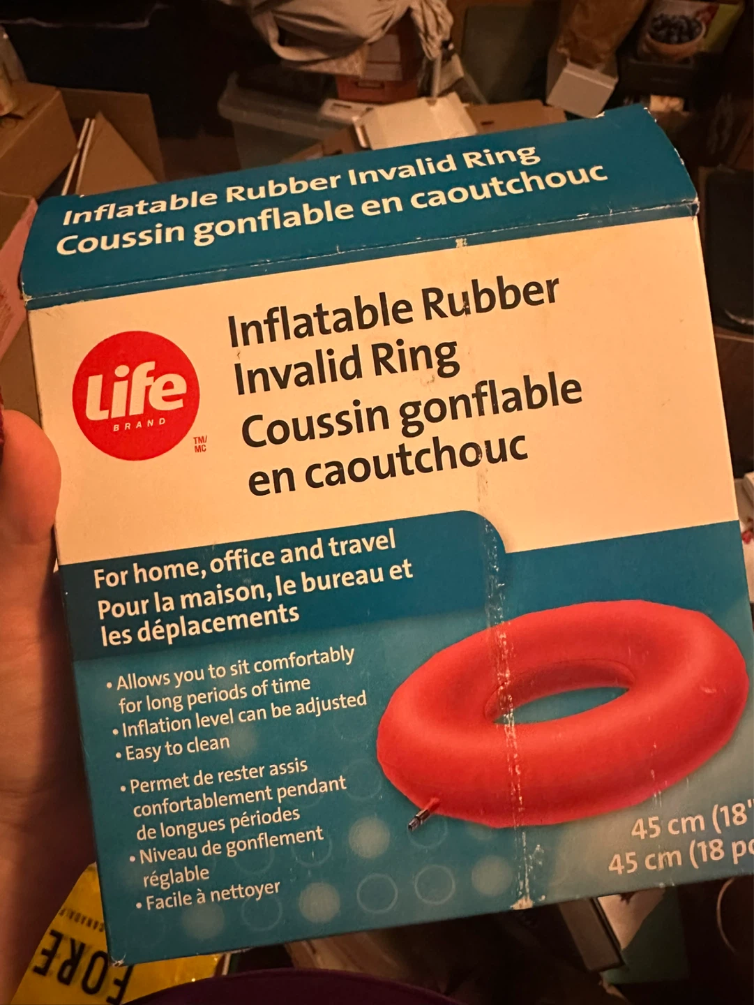 Life Brand Inflatable Rubber Invalid Ring 45 cm