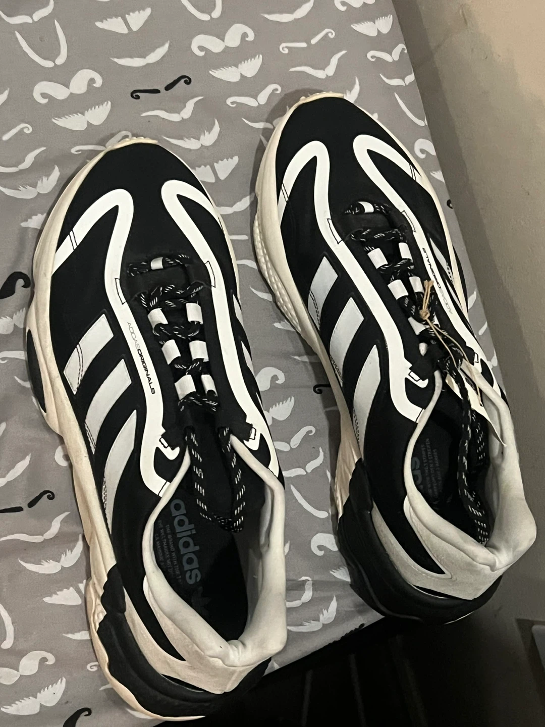 Adidas Originals Black and White Running Shoes