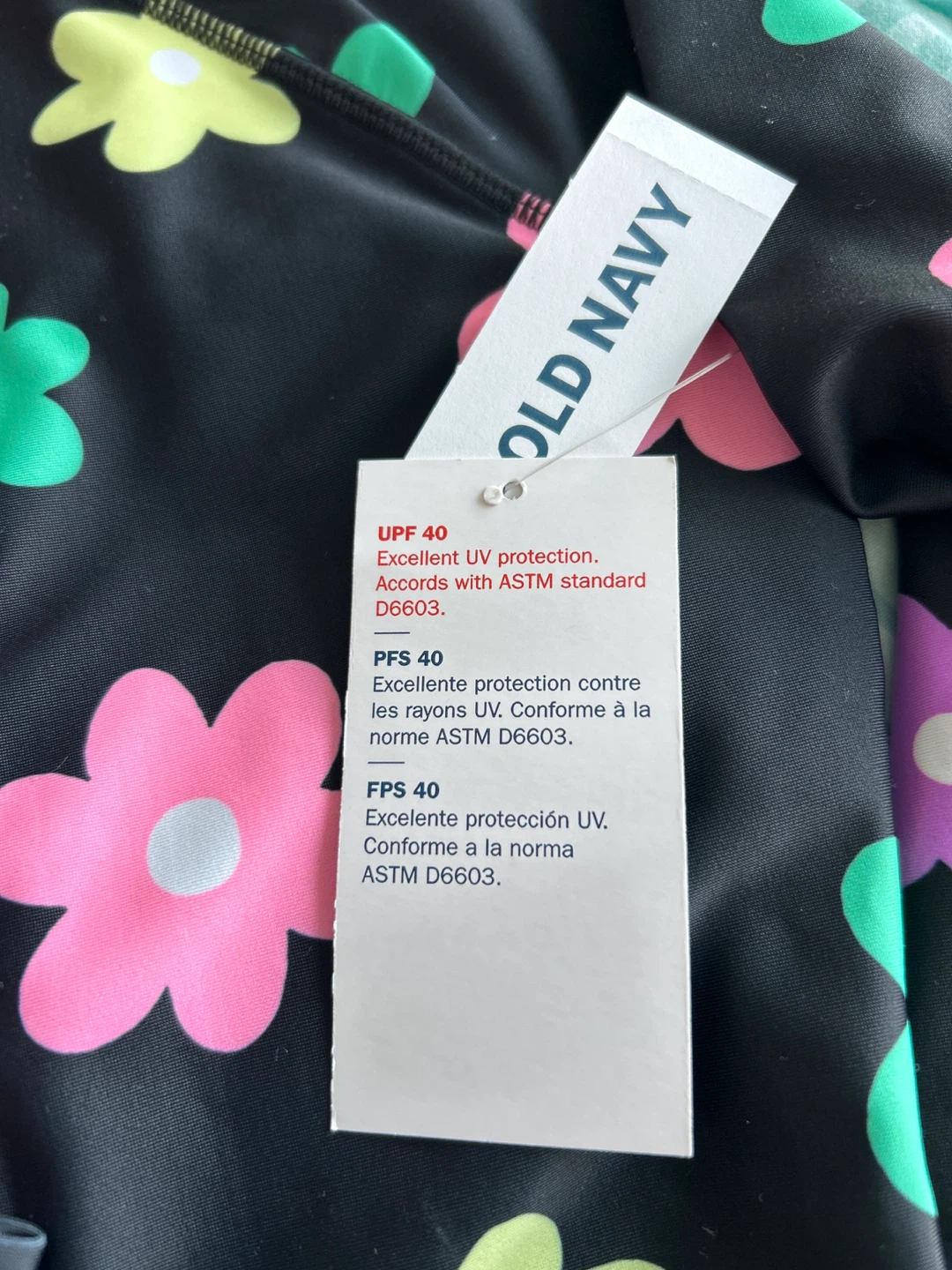 ⚽️Old Navy Girls Long Sleeve Rash Guard Swimsuit - Size M(8) - photo 2