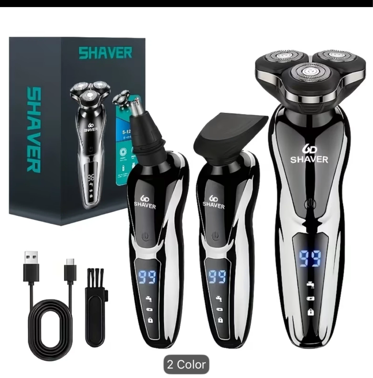 6D Shaver 5-in-1 Electric Shaver & Grooming Kit - photo 2