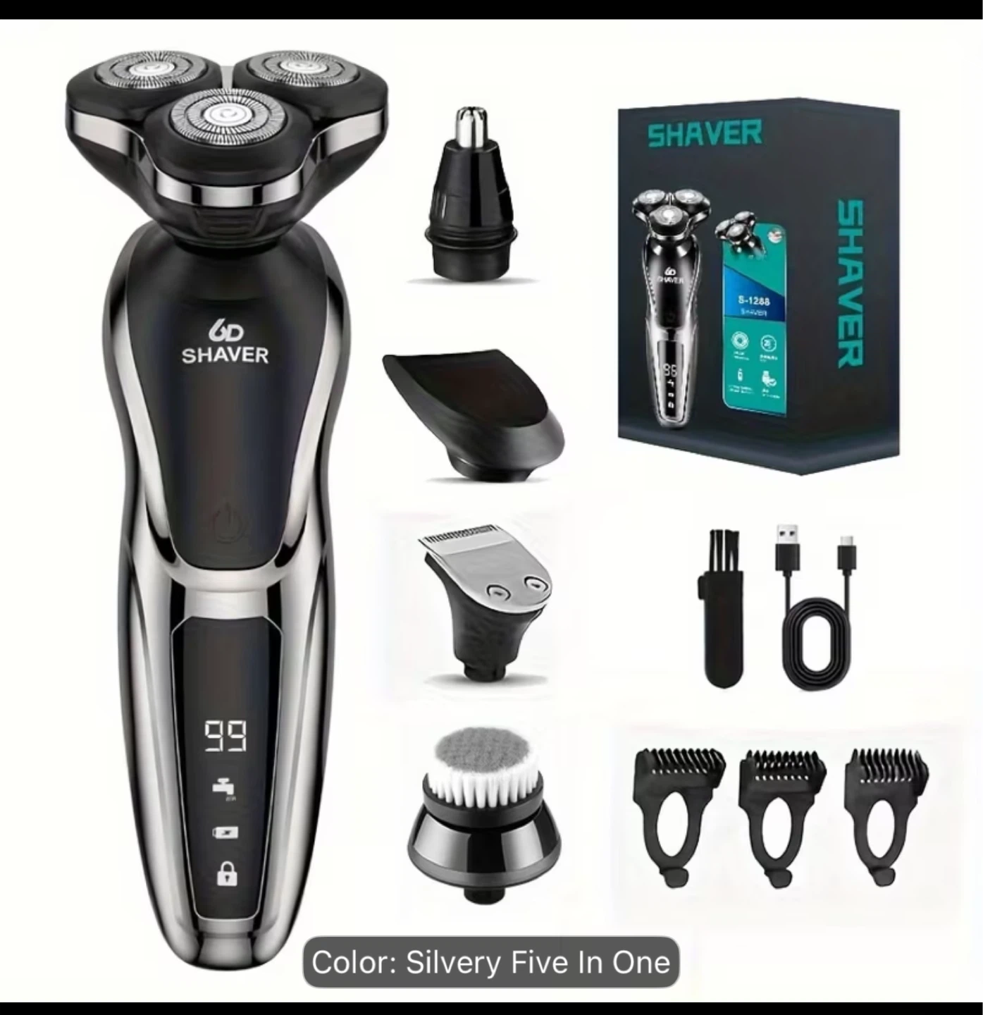 6D Shaver 5-in-1 Electric Shaver & Grooming Kit - photo 3