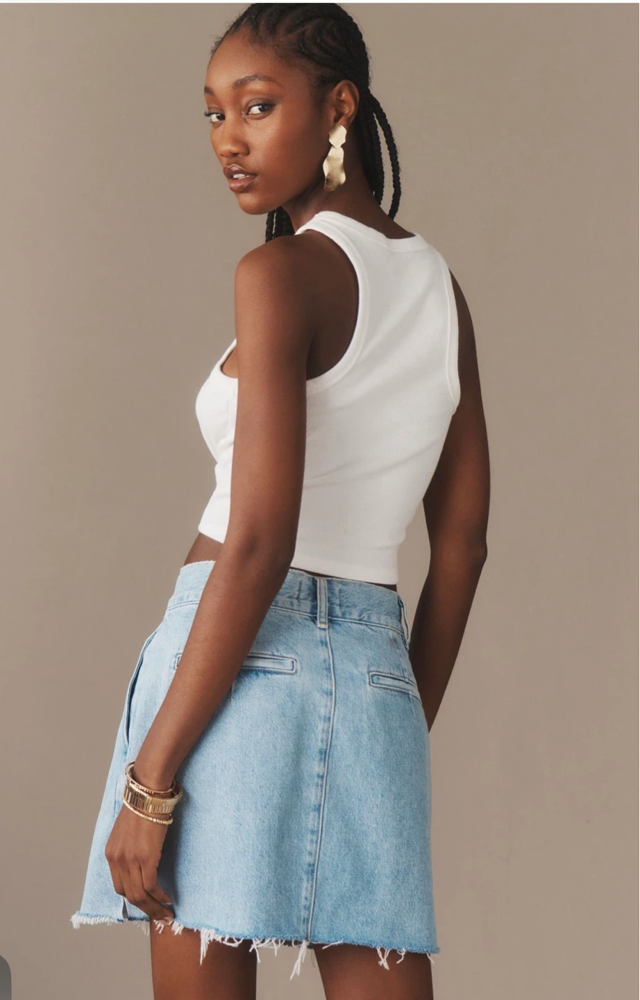 Agolde Light Wash Denim Mini Skirt ⚽ - photo 2