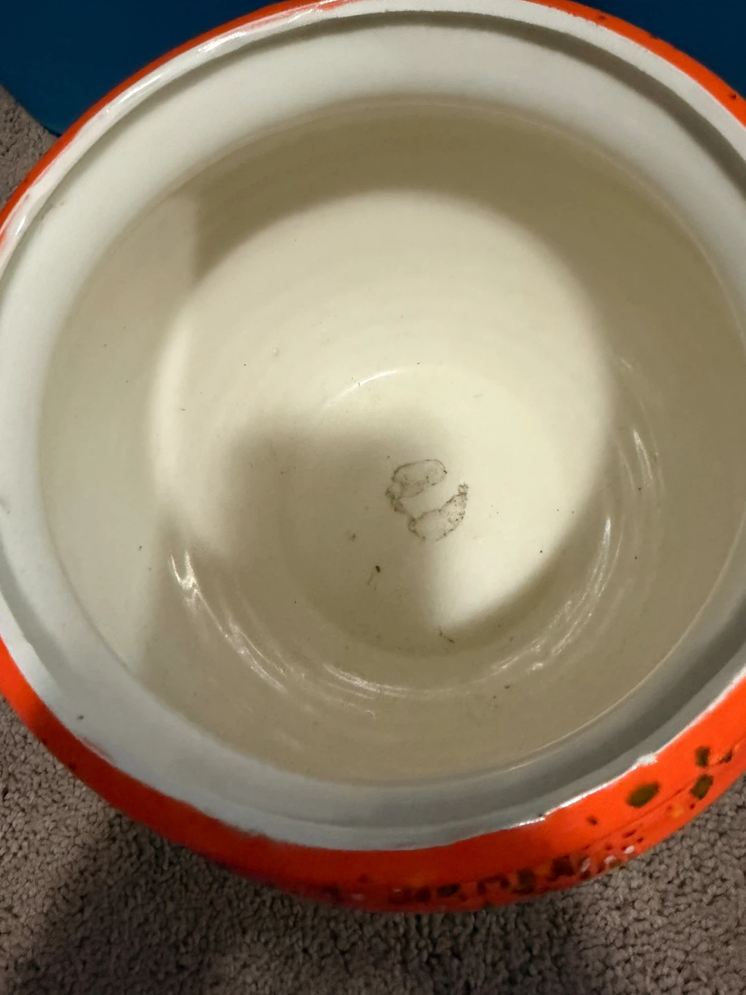 Orange Glazed Ceramic Planter Pot - photo 3