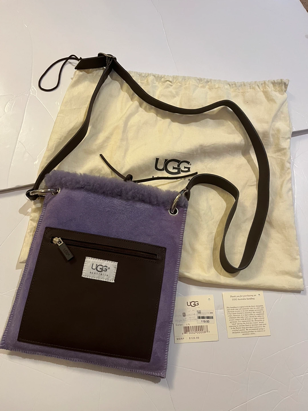 UGG Australia Purple Sheepskin & Suede Mini Bag