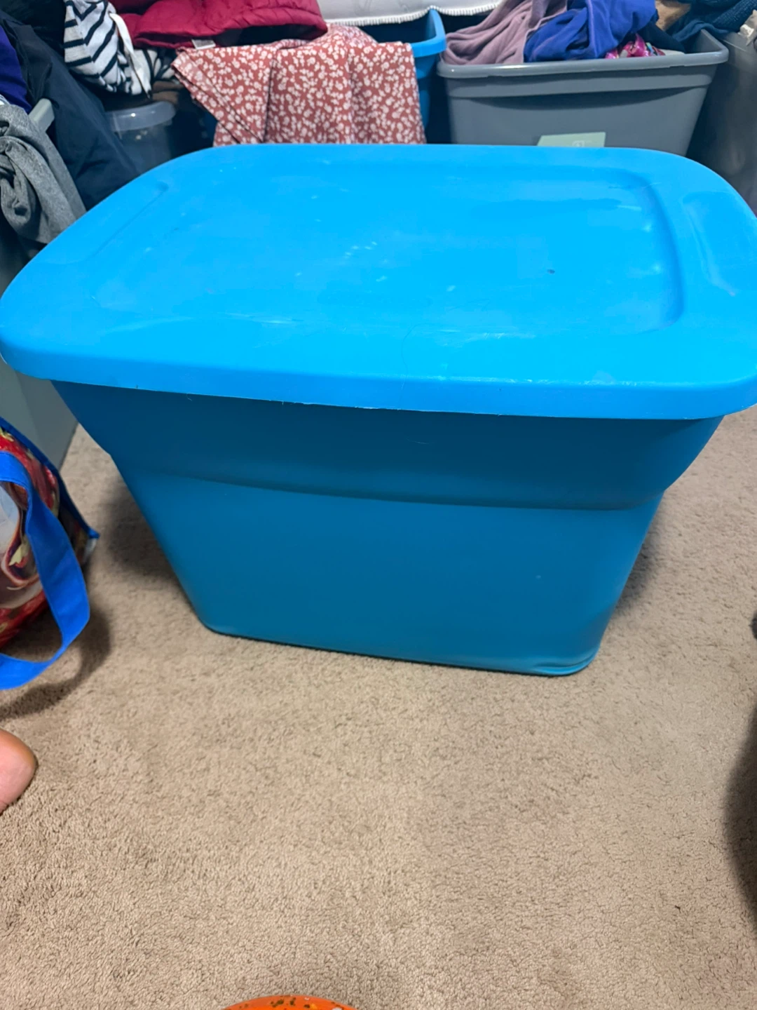 Sterilite Storage Bin 18 Gallon Blue