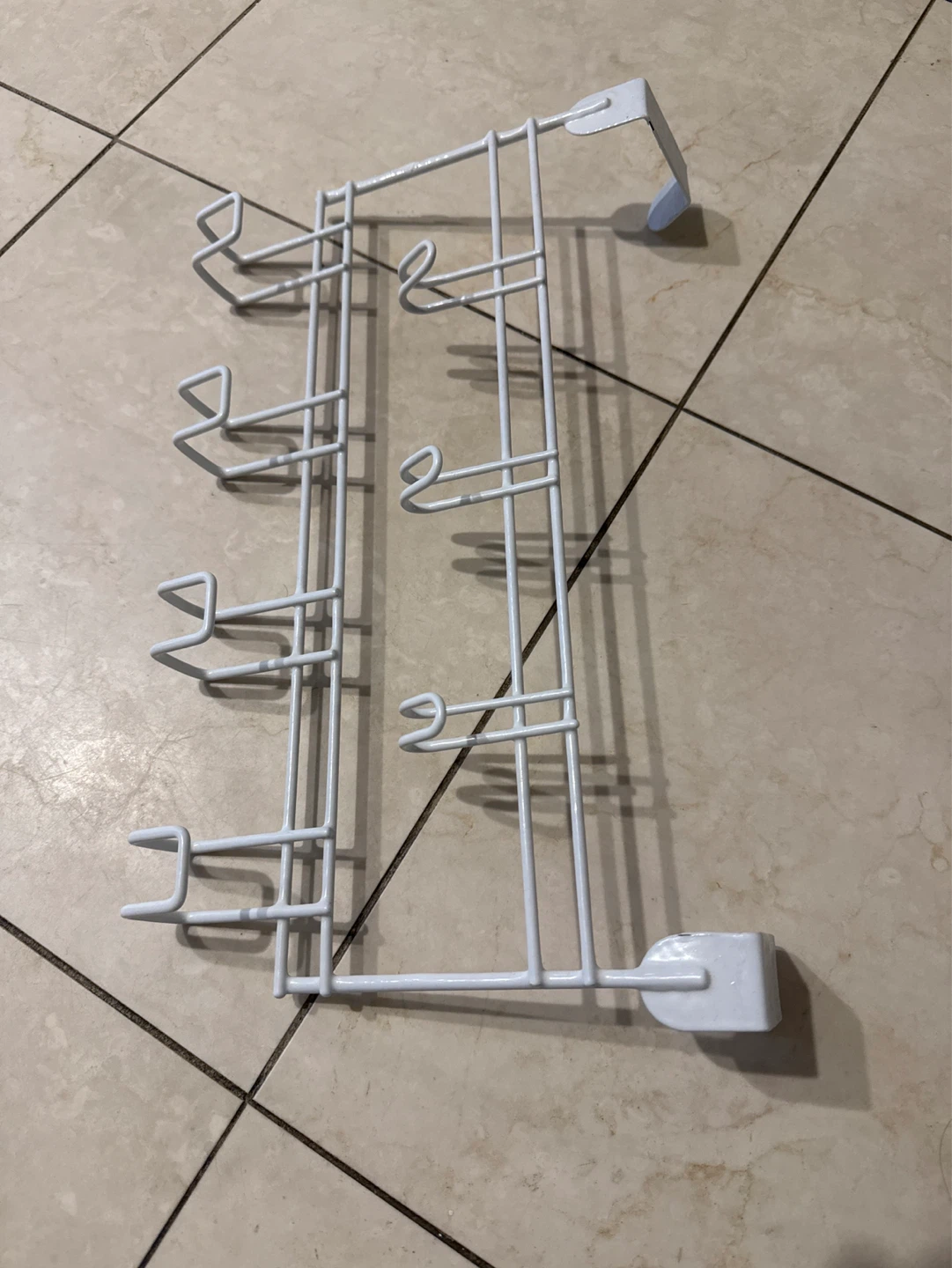 White Metal Over-the-Door Organizer Rack