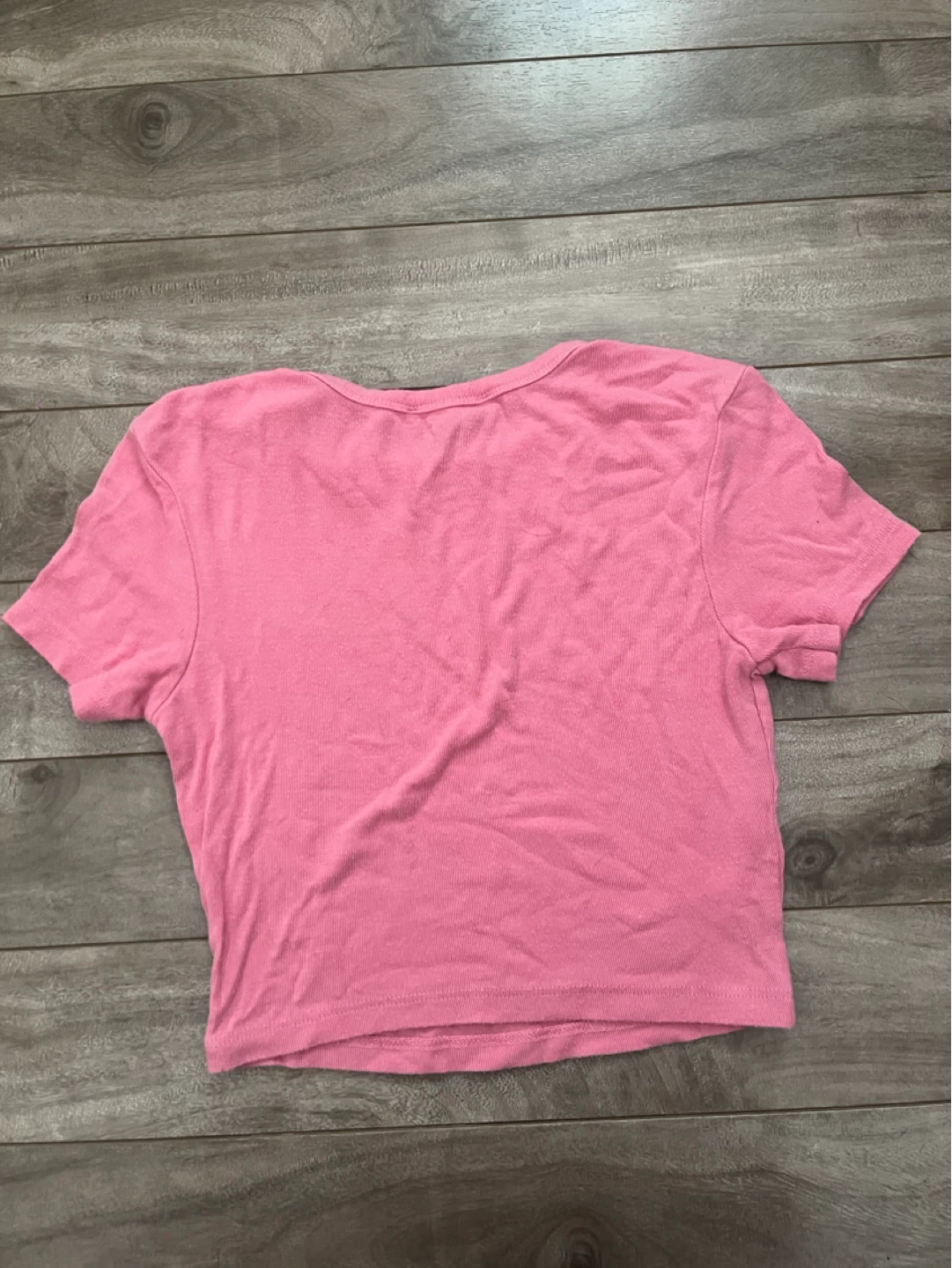 Zara Pink Cropped Ribbed T-Shirt - photo 3